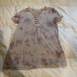 American eagle soft and sexy purple and white shirt